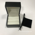 High Quality Jewelry Ring Box Wooden Black